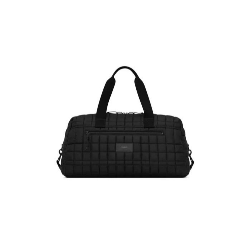 SAINT LAUREN Mens Black Nuxx Quilted Duffle Bag Shoulder Strap $2490